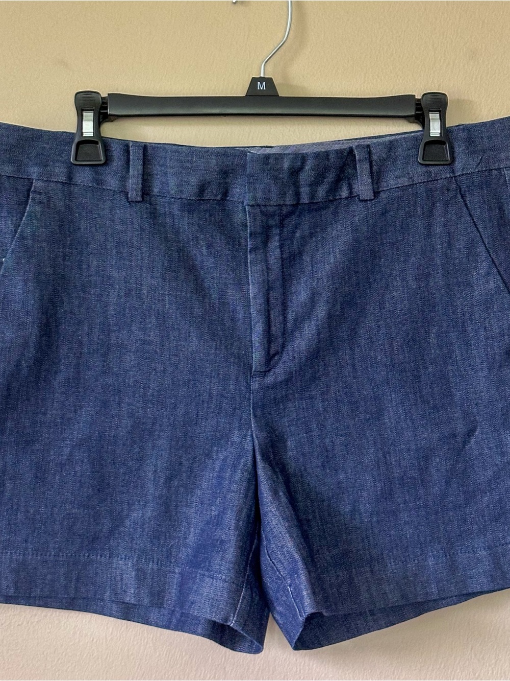 Banana Republic Dark Navy Classic Flat-Front Denim Shorts